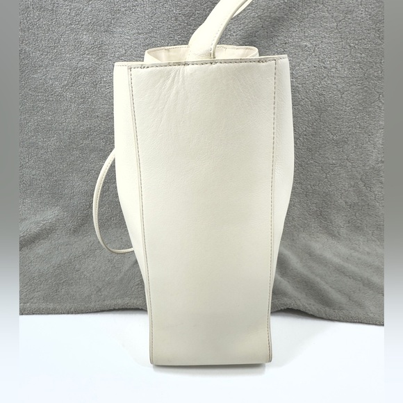 3.1 Phillip Lim Soleil Large Bucket Bag Off White Leather Purse Matching Pouch - Picture 4 of 16